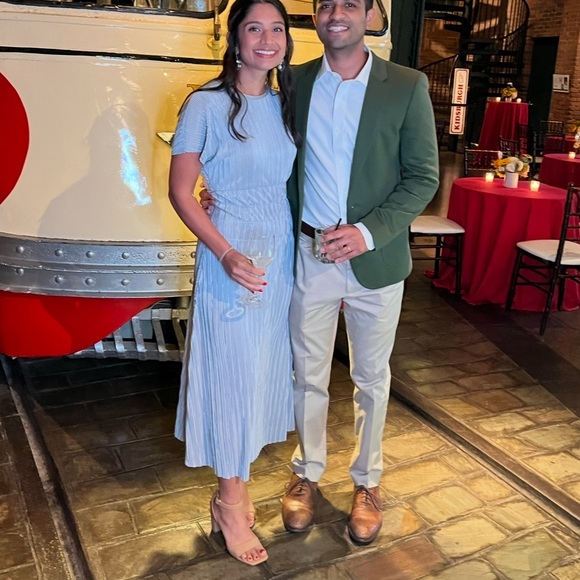 Zara Light Blue Midi Dress - Picture 3 of 3